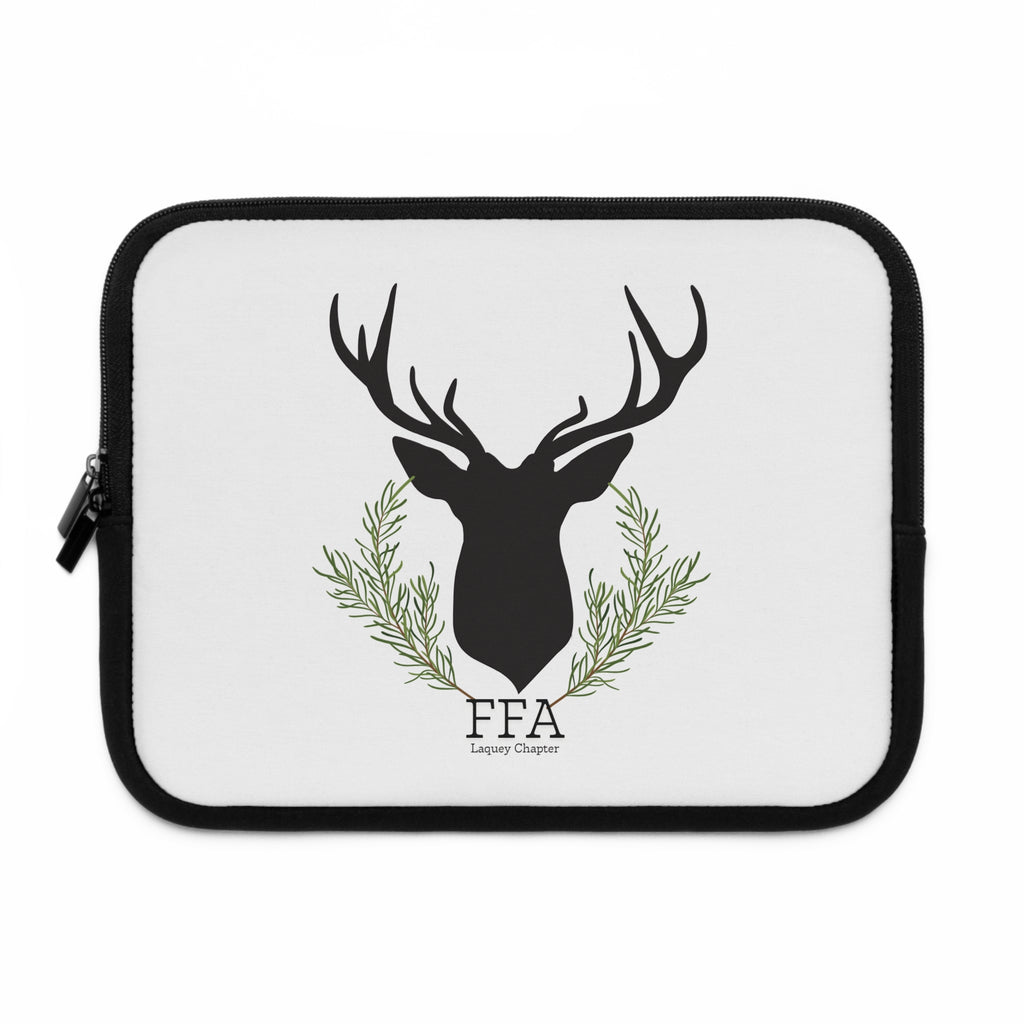 Deer Silhouette with Pine Wreath Laptop Sleeve | FFA Logo