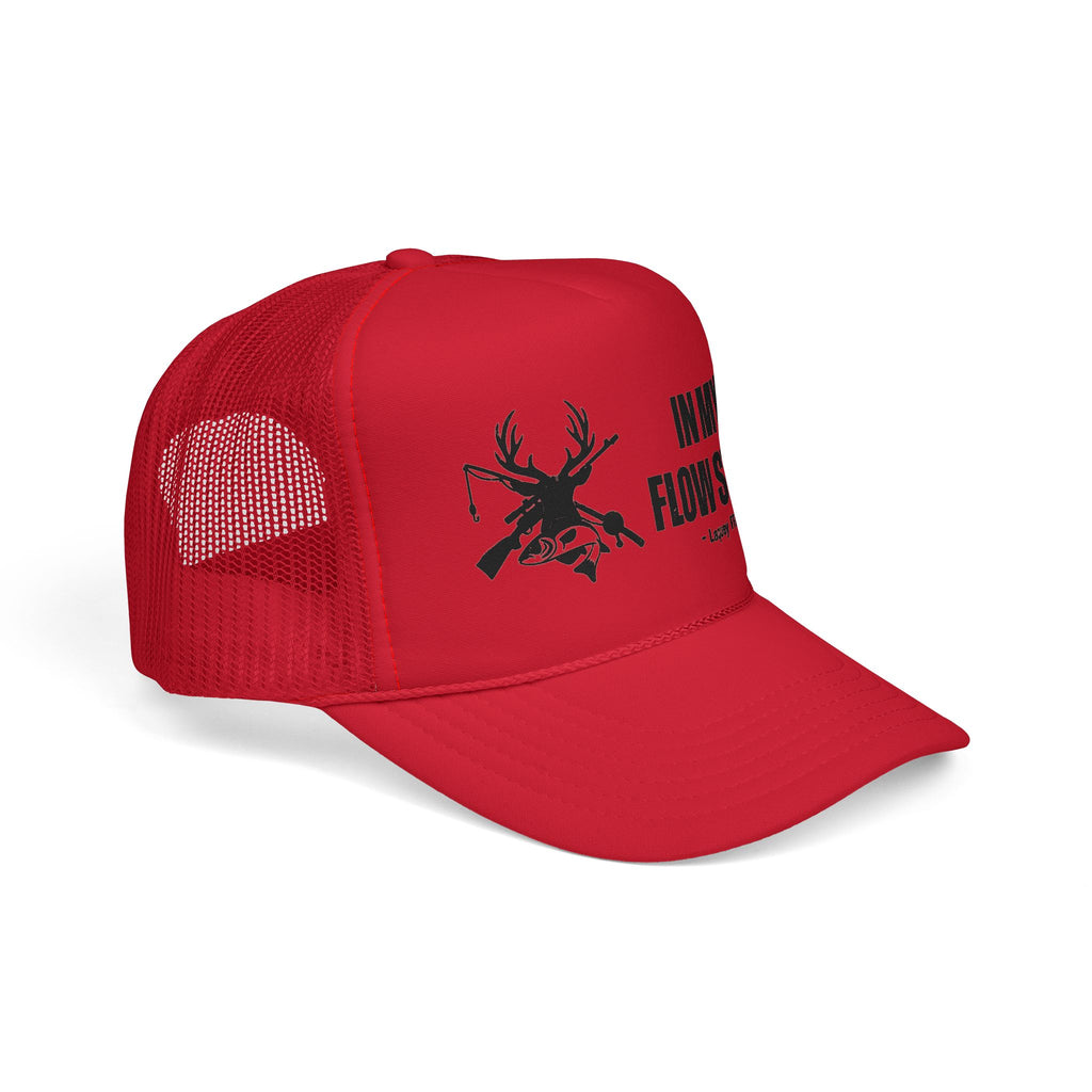 Trucker Cap — “In My Flow State” Hunting Deer Skull Mesh Hat