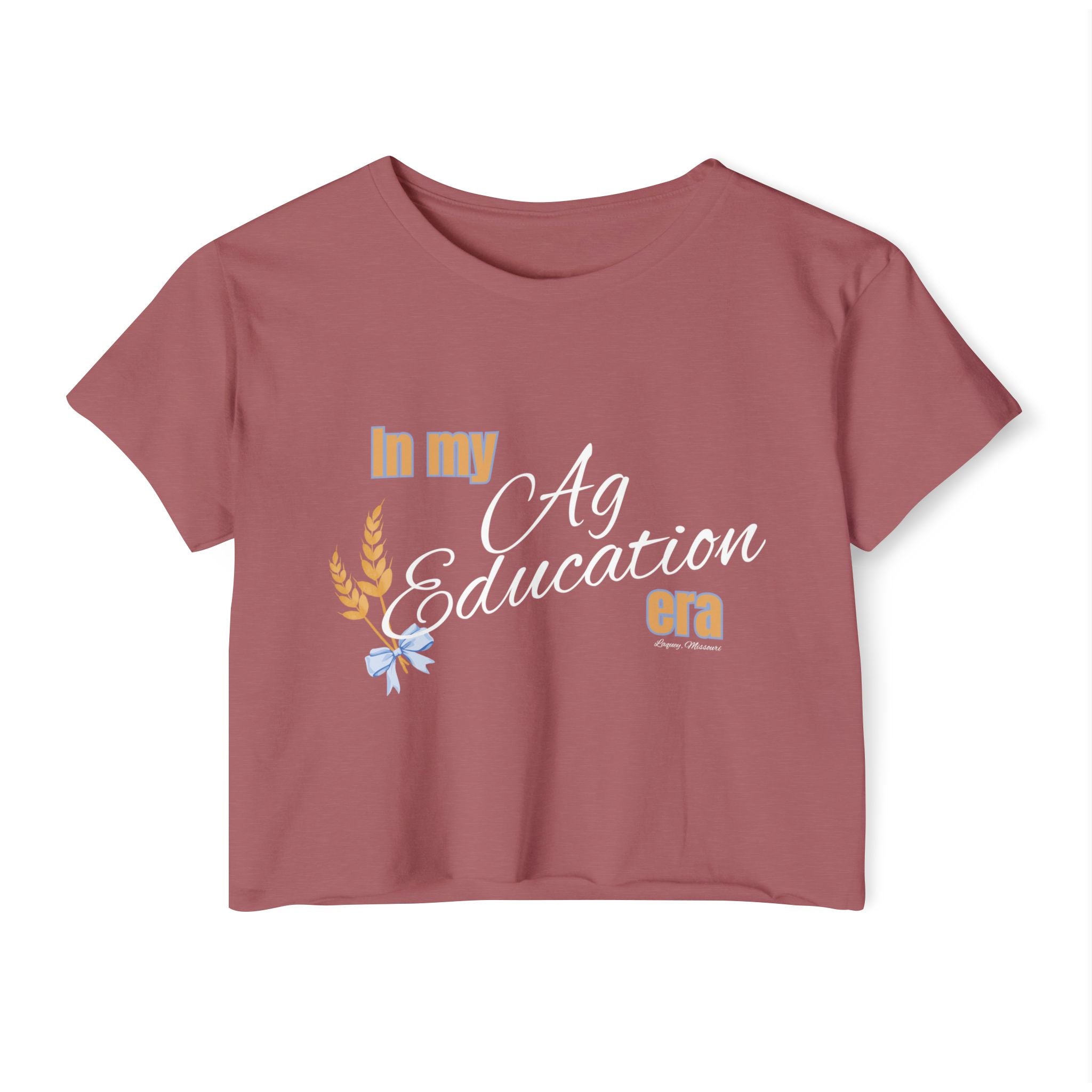 Crop Top — "In My Ag Education Era" Feminine Farm Festival Tee