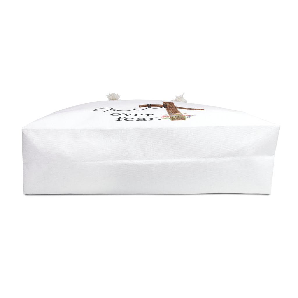 Faith Over Fear Weekender Bag – Religious Cross Travel Tote
