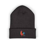 Rooster Embroidered Beanie - Classic Cuffed Knit Hat