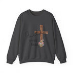Faith Over Fear Sweatshirt — Floral Cross Christian Crewneck