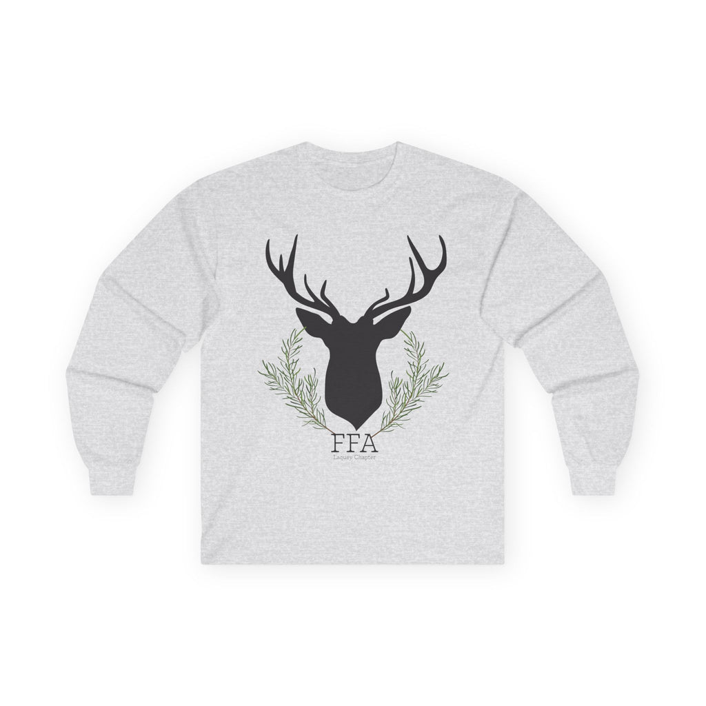 Deer Silhouette Long Sleeve Tee — Rustic FFA Emblem Shirt