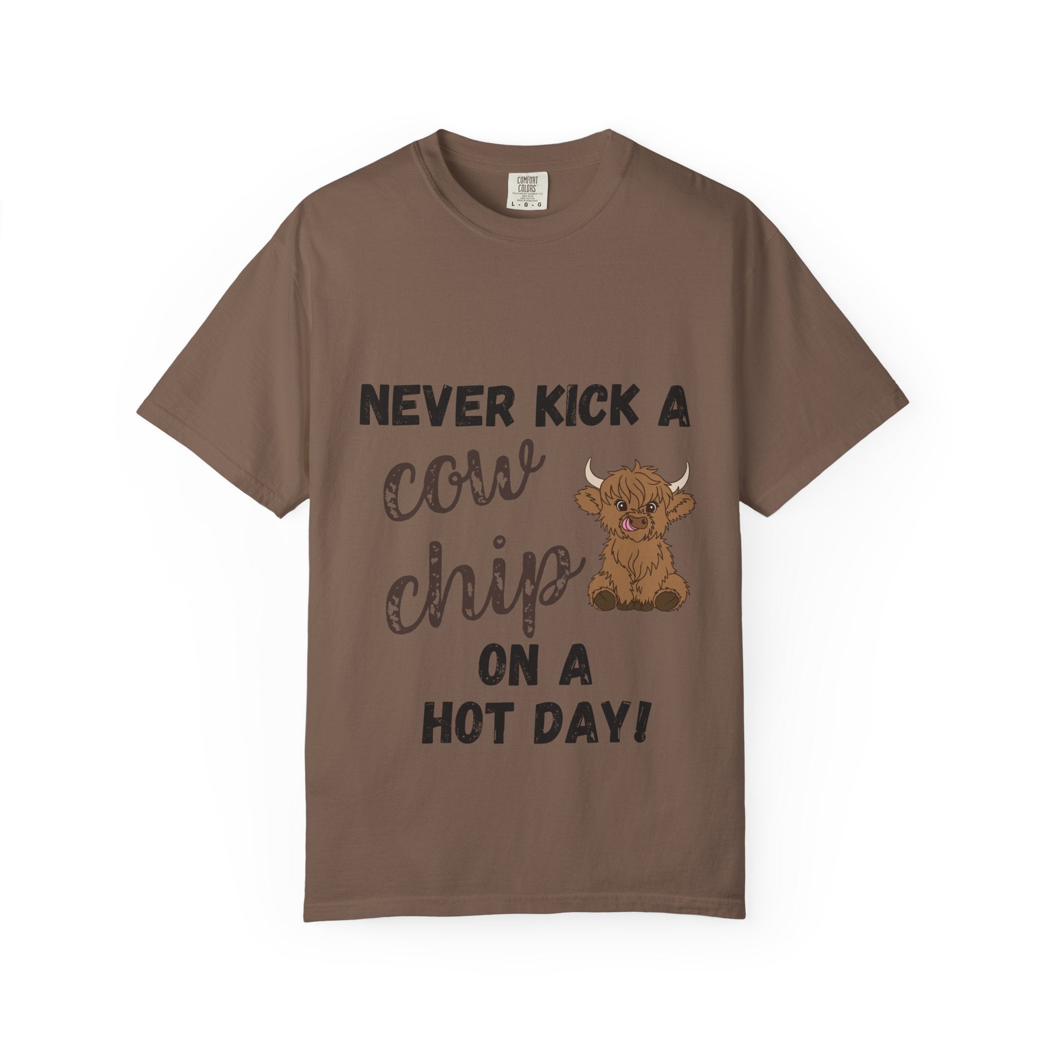 Cow Chip on a Hot Day - Cute Cow Humor Tee