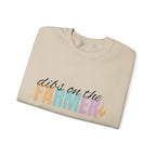 Farmer Vibes Crewneck Sweatshirt – "Dibs on the Farmer" Pastel Graphic