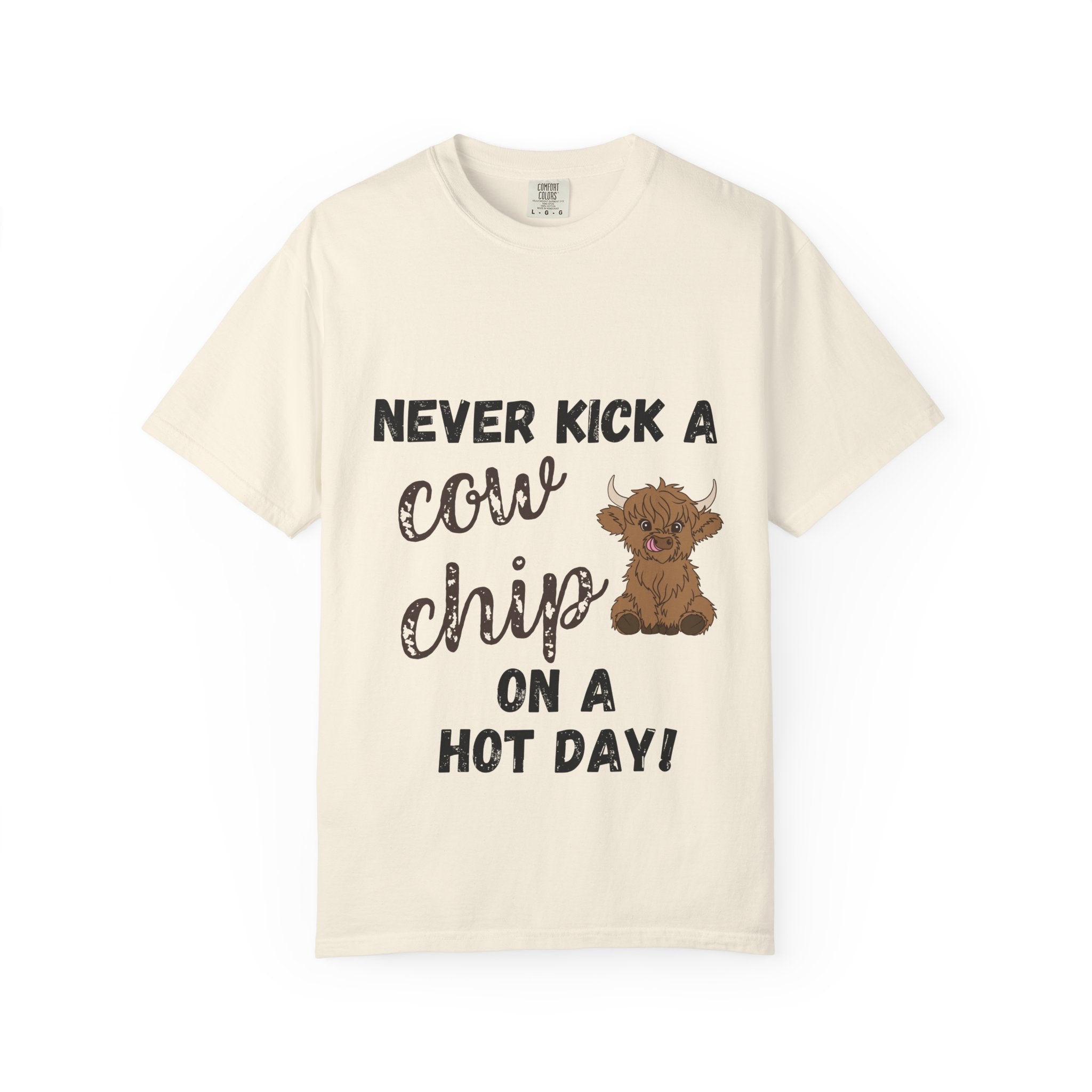 Cow Chip on a Hot Day - Cute Cow Humor Tee