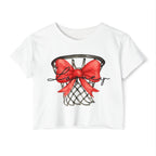 Women's 'Laquey' Basketball Hoop Crop Top — Red Bow Sports Tee