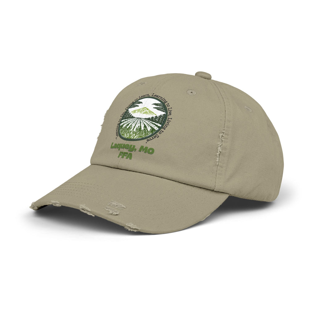 Distressed Baseball Cap — Laquey, MO FFA Scenic Farm Logo
