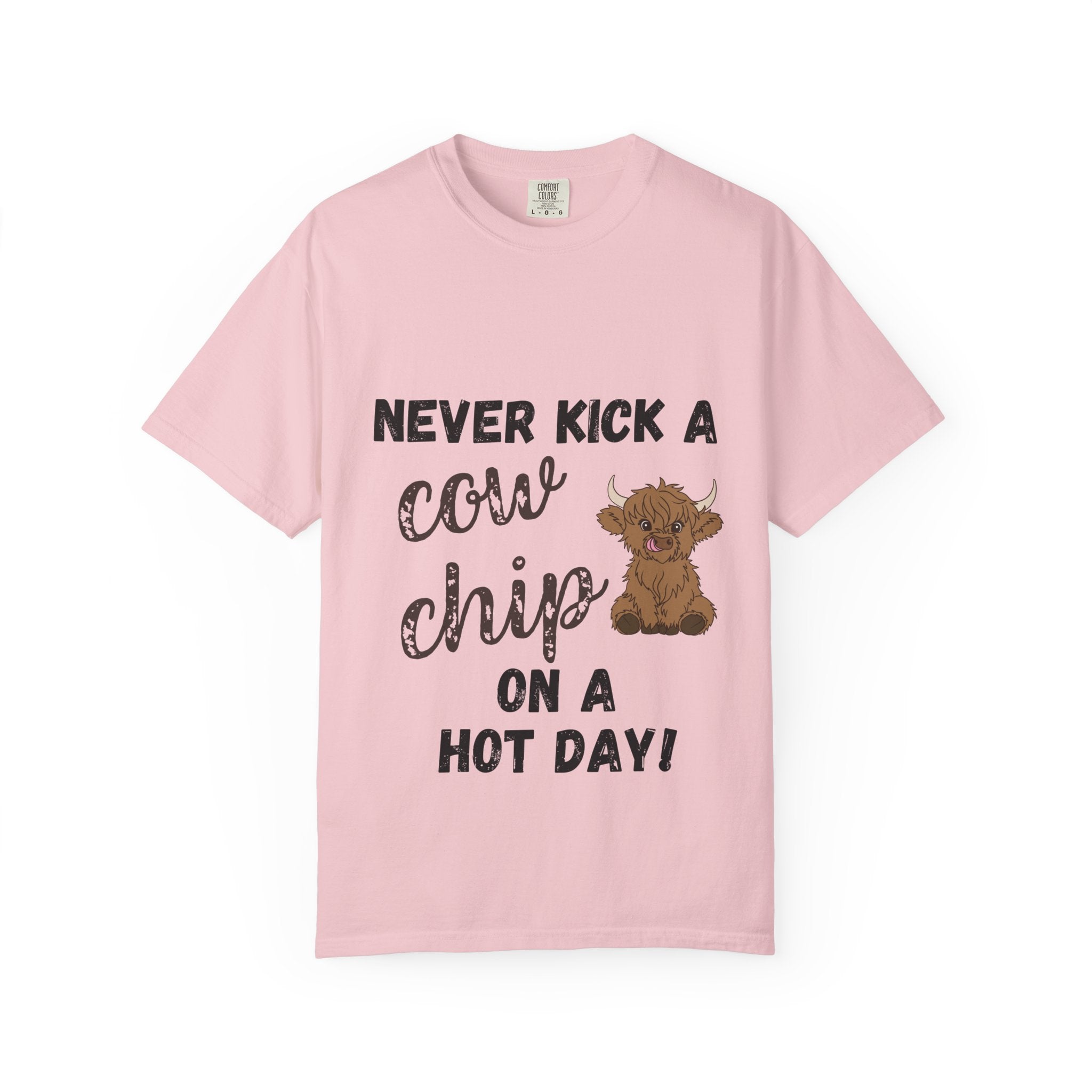 Cow Chip on a Hot Day - Cute Cow Humor Tee