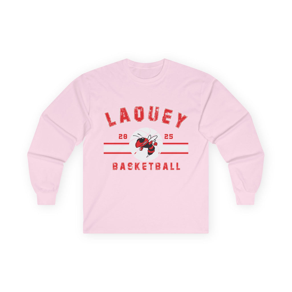 Laquey Basketball Long Sleeve Tee — Vintage Distressed Basketball Shirt