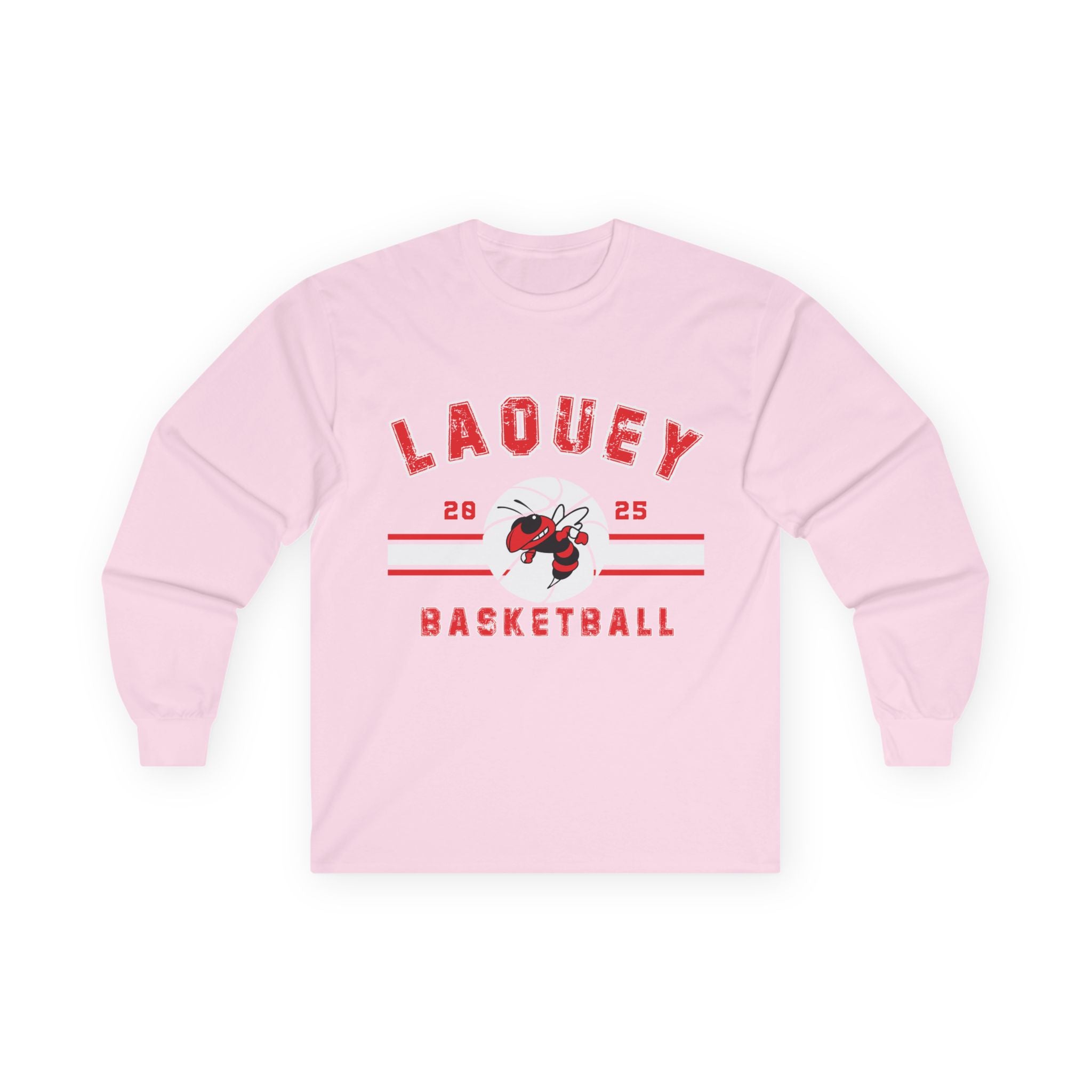 Laquey Basketball Long Sleeve Tee — Vintage Distressed Basketball Shirt