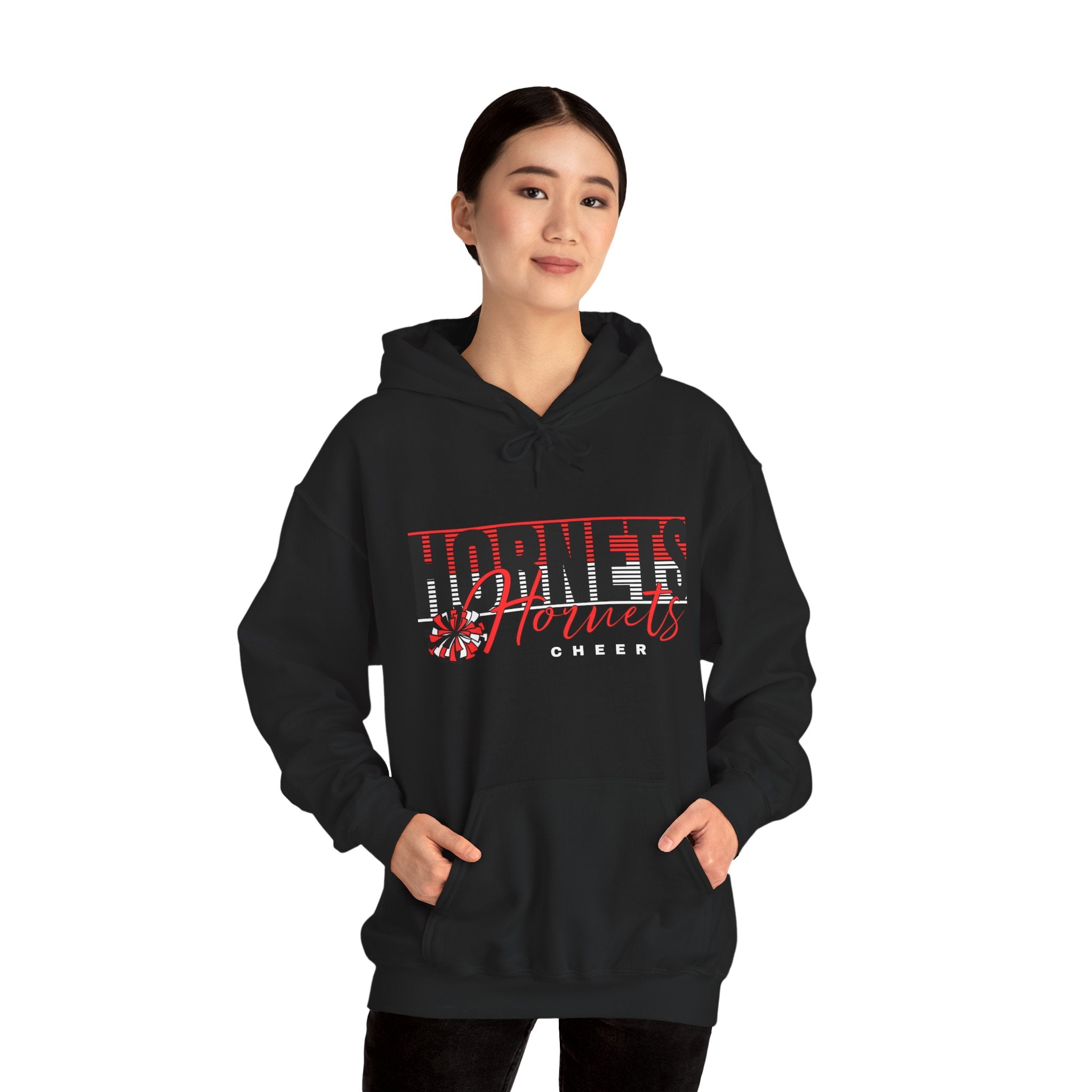 Hornets Cheer Hoodie — Custom Stegmeier Back & 2023 Sleeve