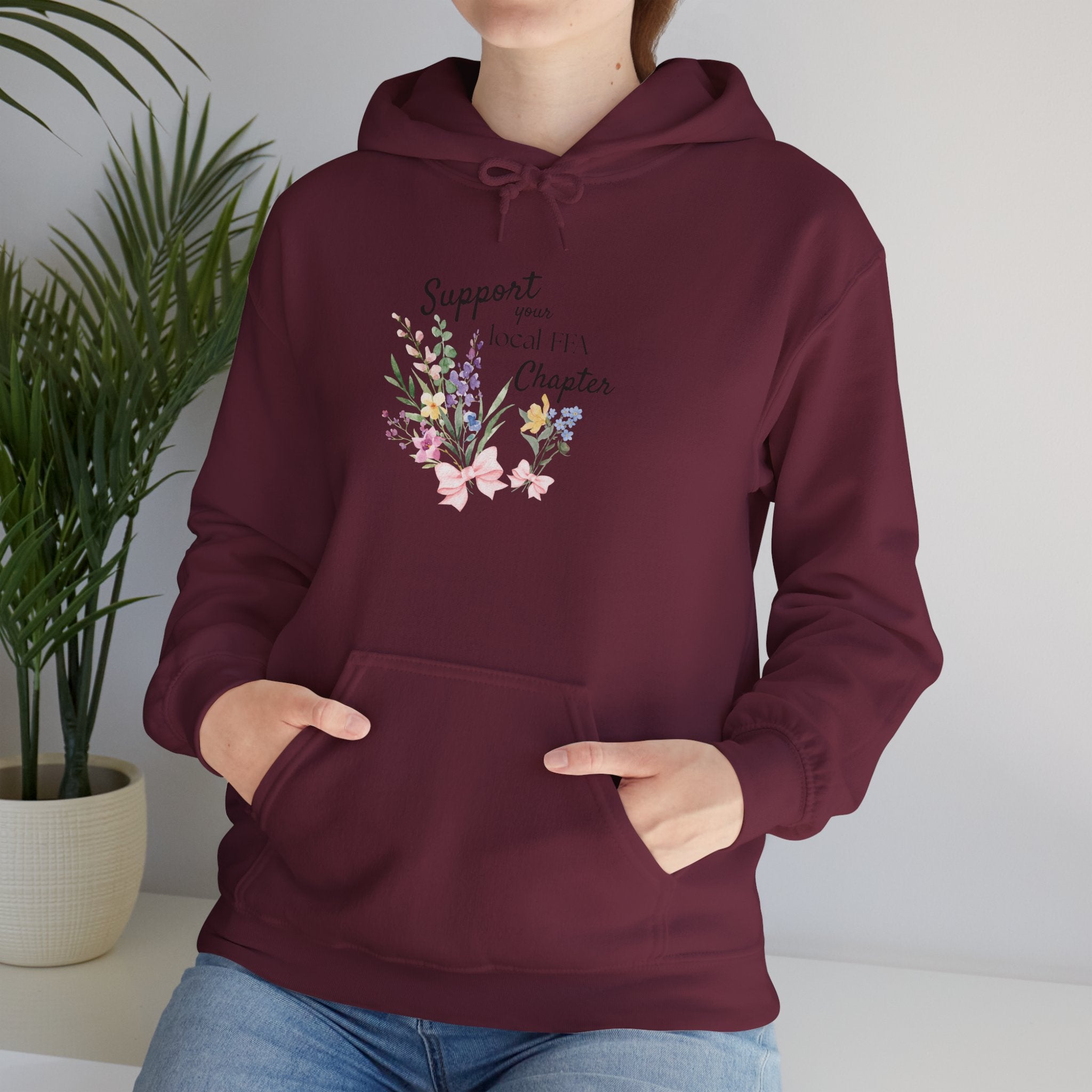 Support Local FFA Chapter Hoodie — Floral Inspirational Sweatshirt