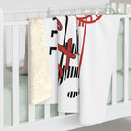 White Hornets Basketball Sherpa Blanket