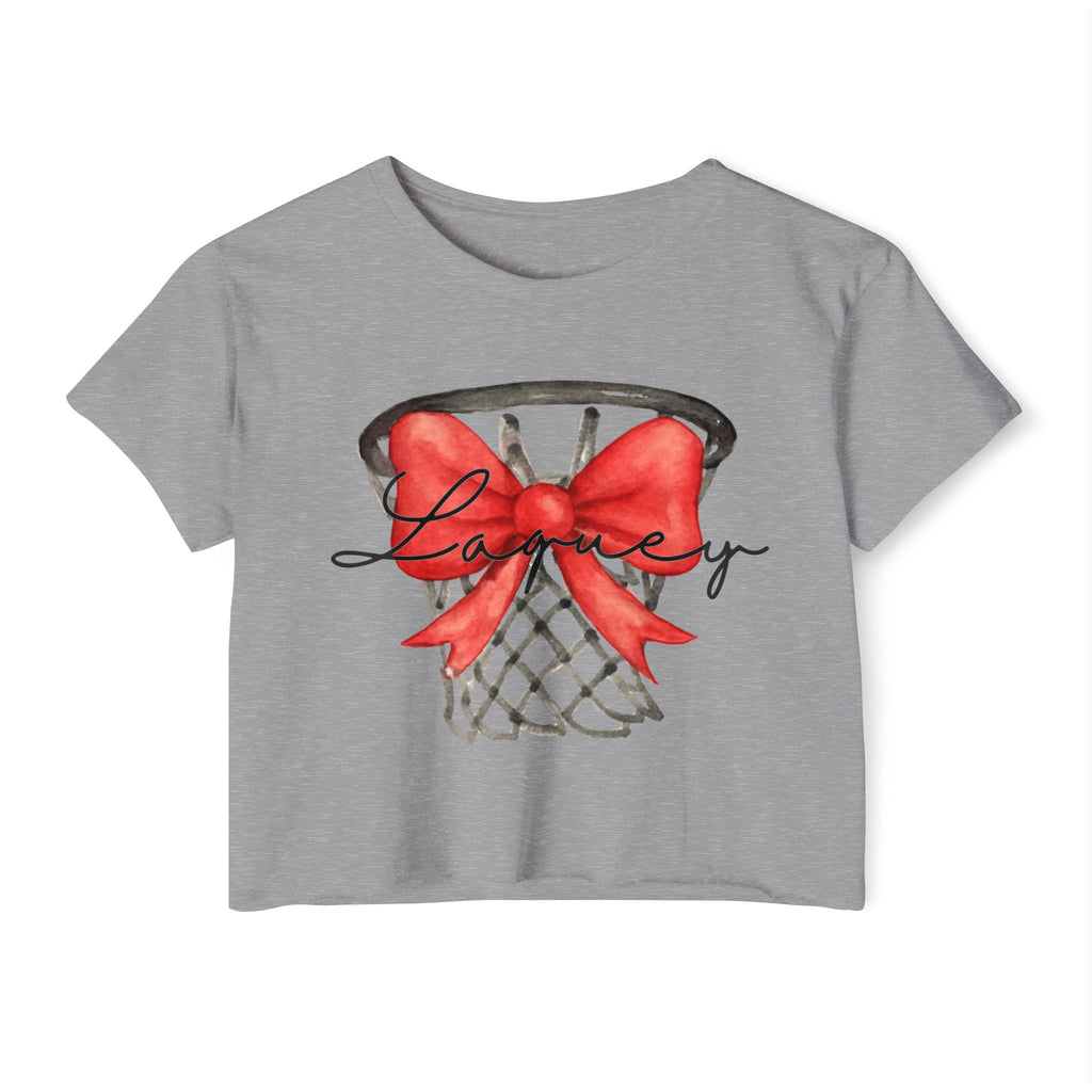 Women's 'Laquey' Basketball Hoop Crop Top — Red Bow Sports Tee