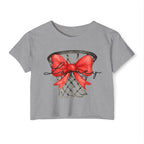 Women's 'Laquey' Basketball Hoop Crop Top — Red Bow Sports Tee