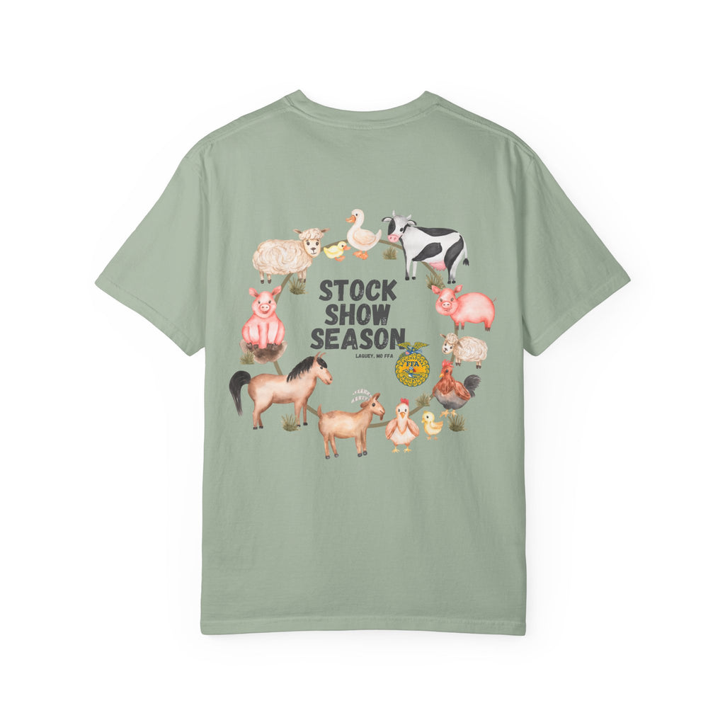 Stock Show Season T-Shirt — Farm Animal Circle Graphic