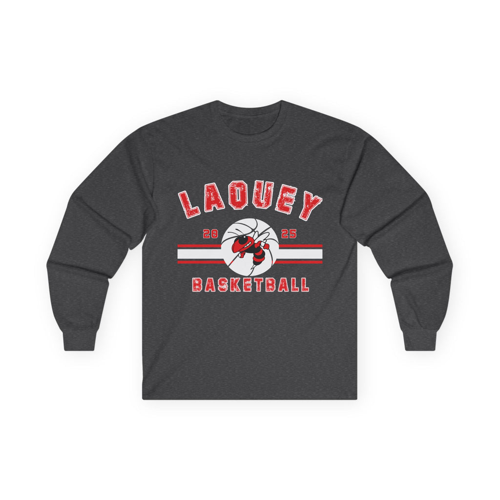 Laquey Basketball Long Sleeve Tee — Vintage Distressed Basketball Shirt