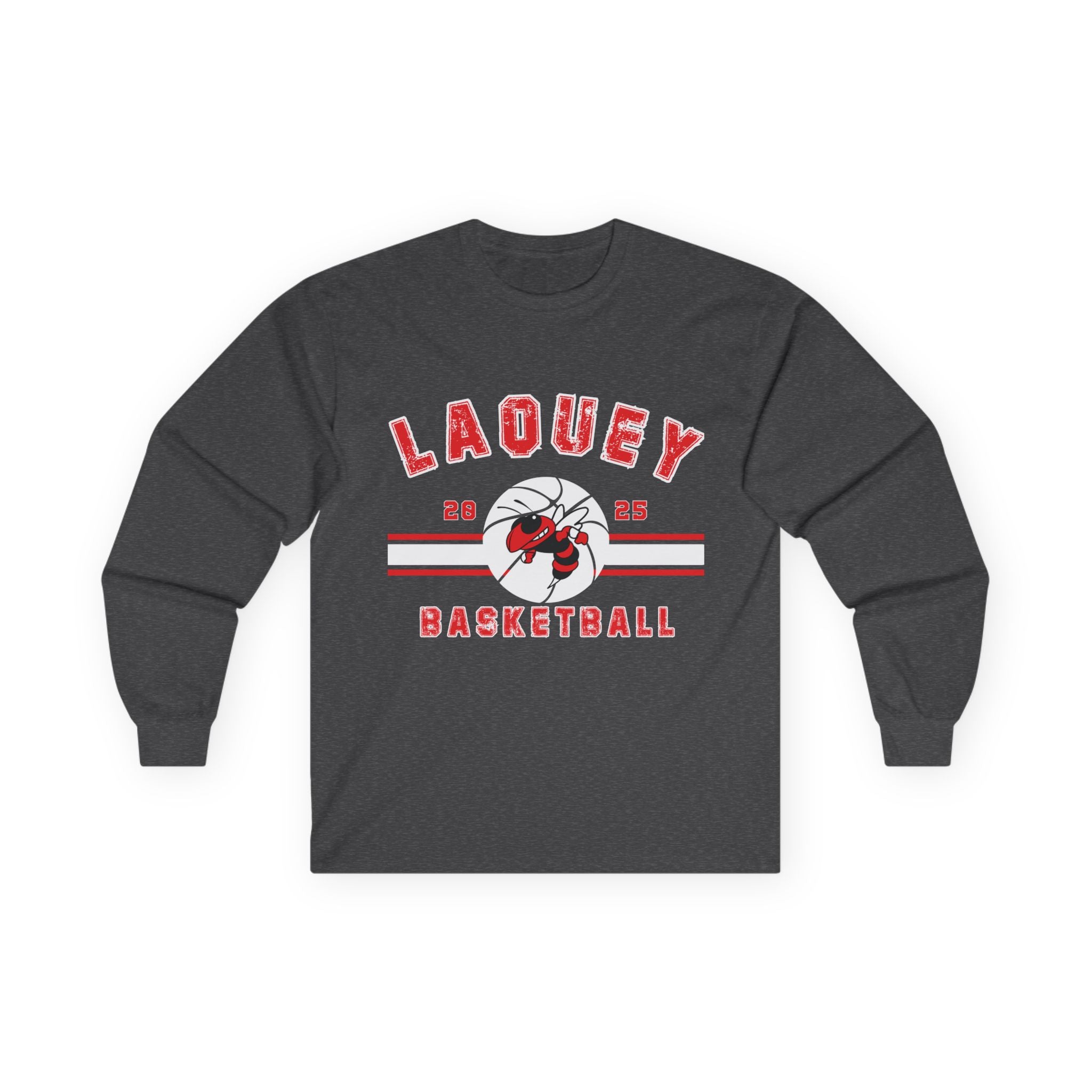 Laquey Basketball Long Sleeve Tee — Vintage Distressed Basketball Shirt