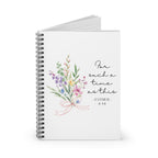 Floral Scripture Spiral Notebook — “For Such a Time as This” (Esther 4:14)