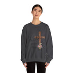 Faith Over Fear Sweatshirt — Floral Cross Christian Crewneck