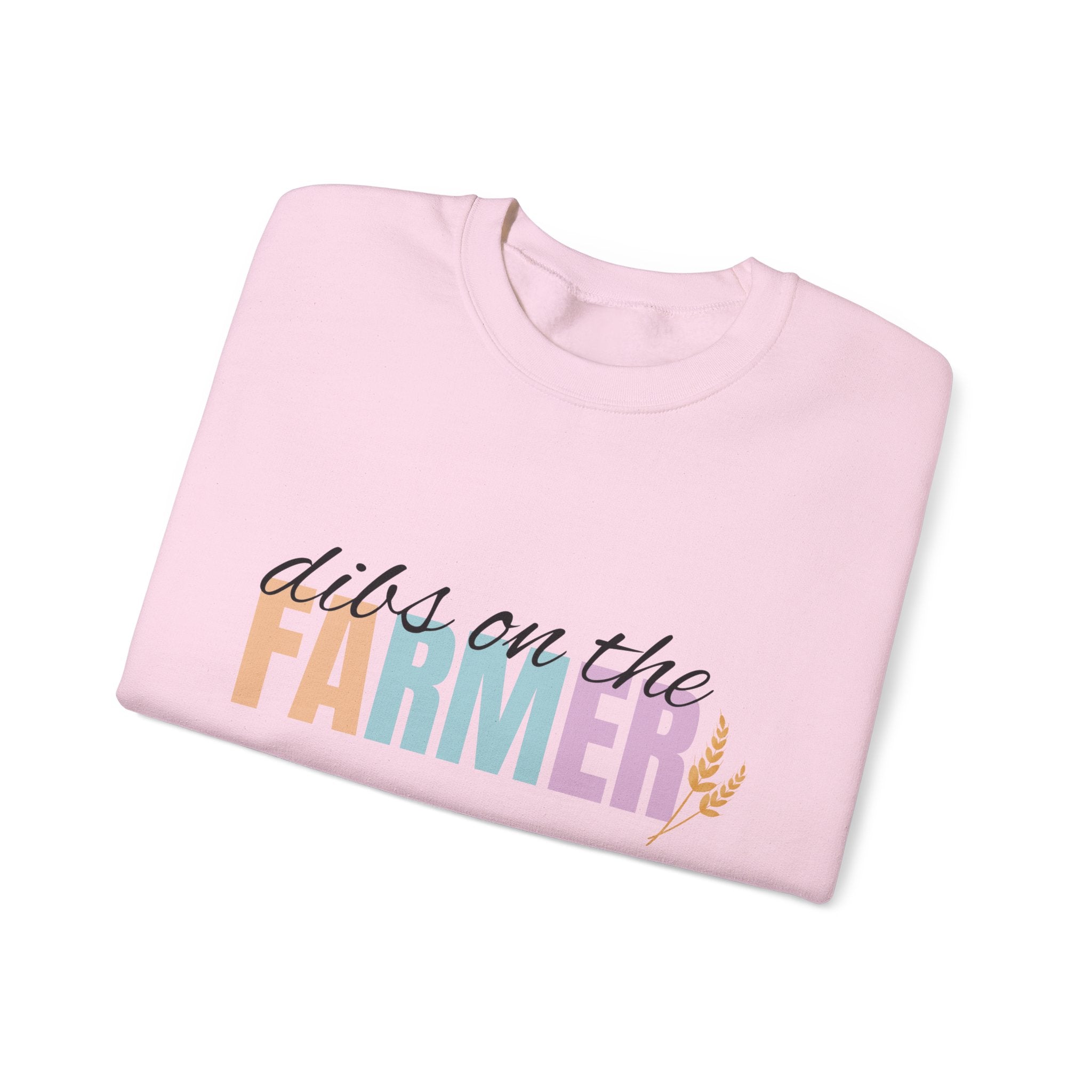 Farmer Vibes Crewneck Sweatshirt – "Dibs on the Farmer" Pastel Graphic