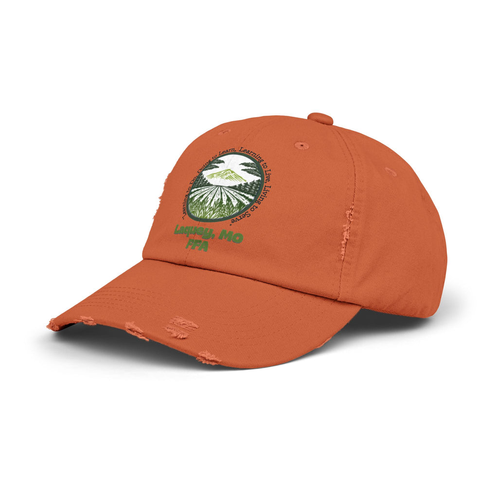 Distressed Baseball Cap — Laquey, MO FFA Scenic Farm Logo