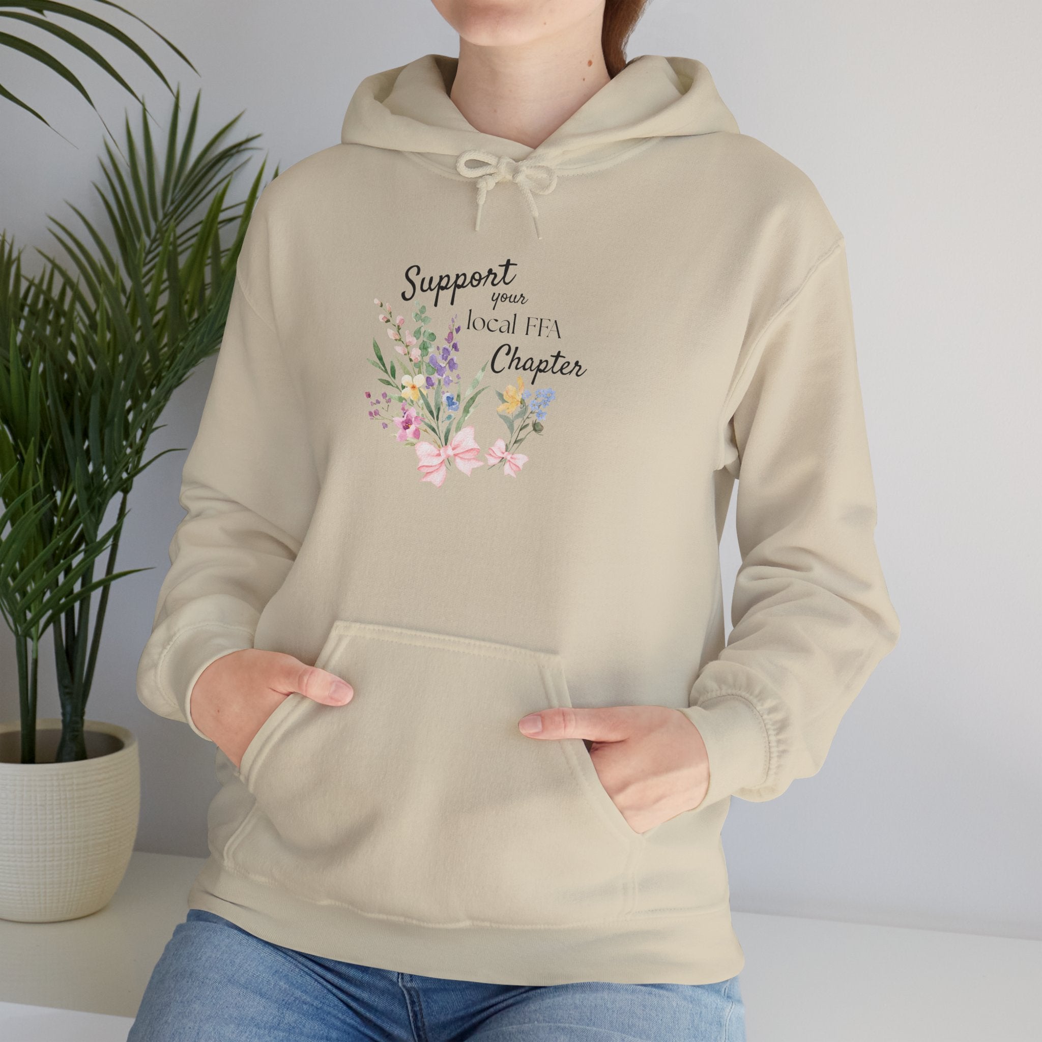 Support Local FFA Chapter Hoodie — Floral Inspirational Sweatshirt