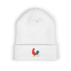Embroidered Colorful Rooster Cuffed Beanie — Farmhouse Winter Hat