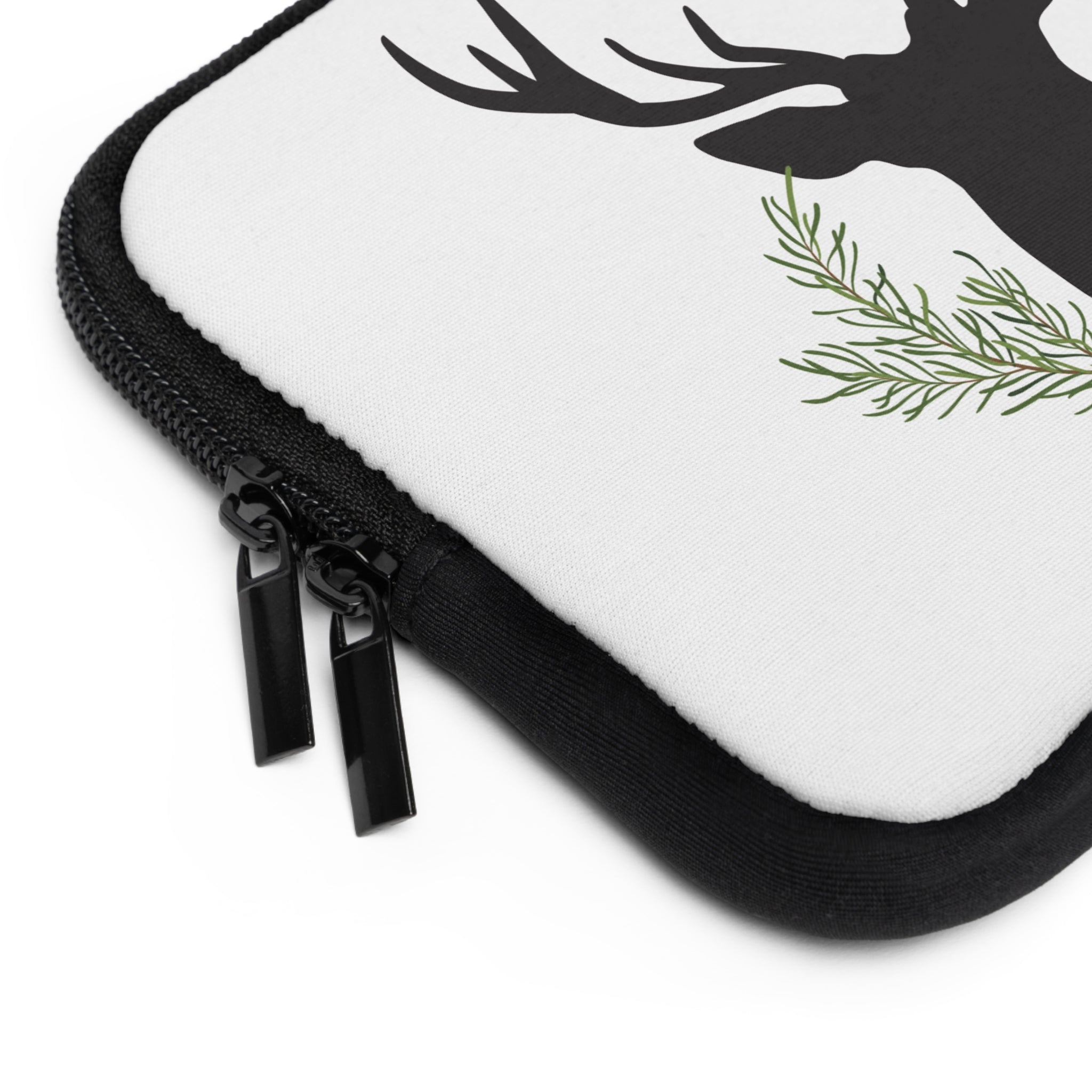 Deer Silhouette with Pine Wreath Laptop Sleeve | FFA Logo