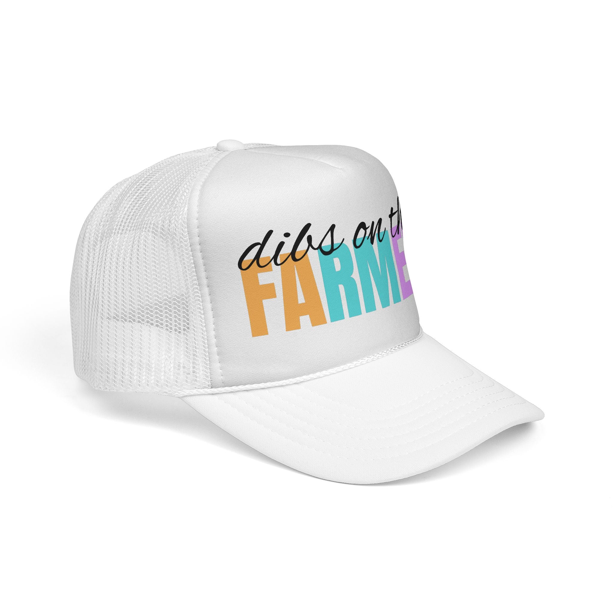 Dibs on the Farmer Trucker Hat — Colorful Country Farm Mesh Cap