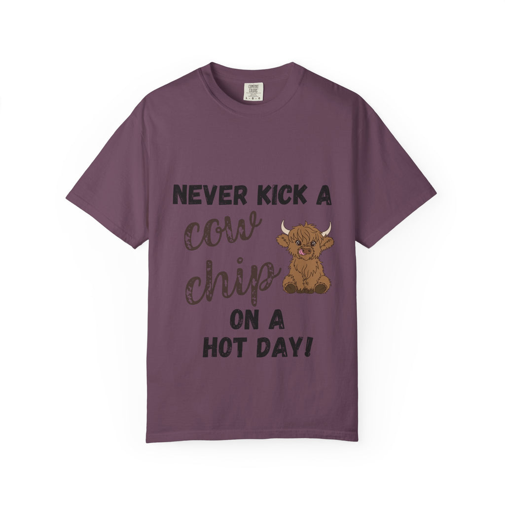Cow Chip on a Hot Day - Cute Cow Humor Tee