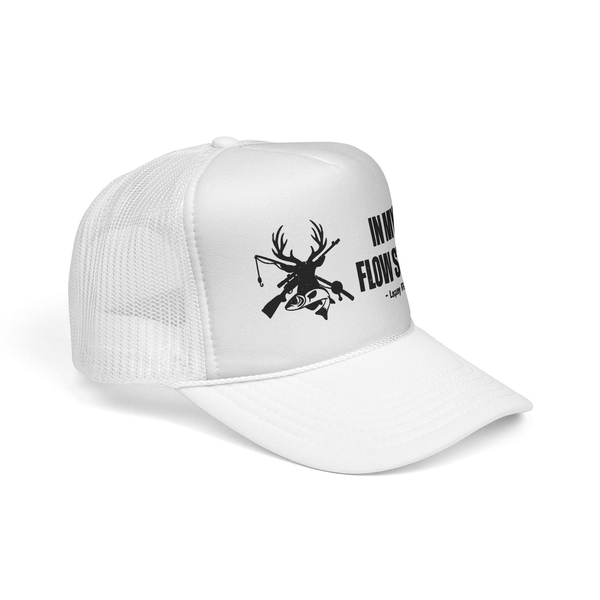 Trucker Cap — “In My Flow State” Hunting Deer Skull Mesh Hat