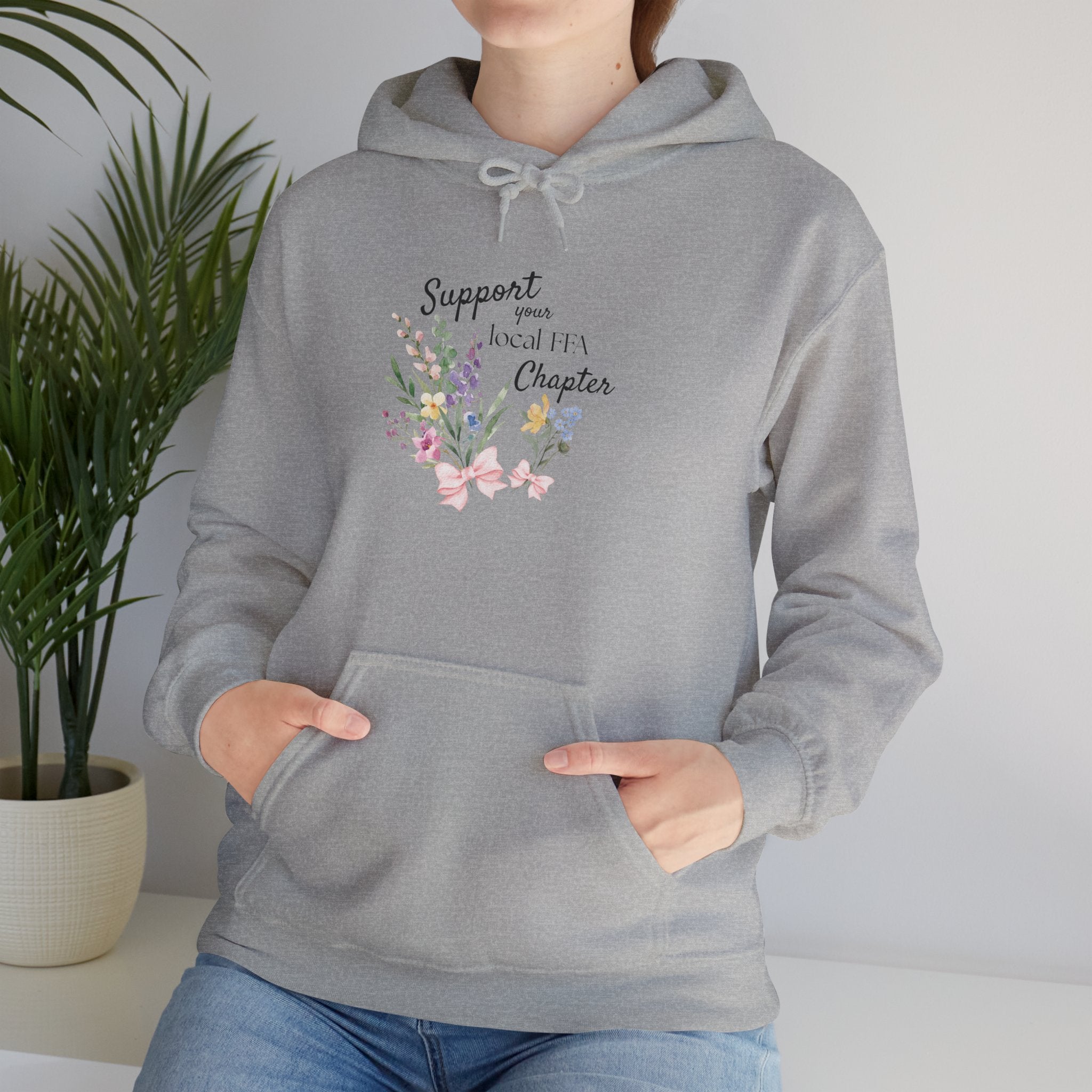 Support Local FFA Chapter Hoodie — Floral Inspirational Sweatshirt