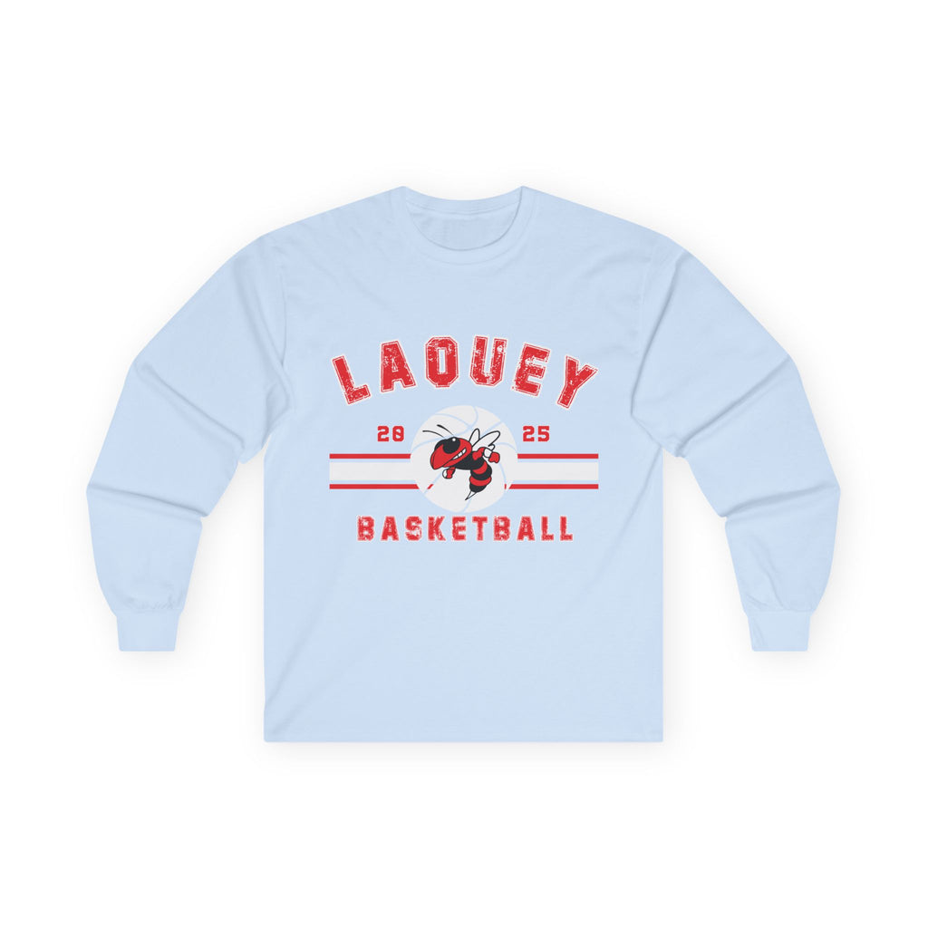 Laquey Basketball Long Sleeve Tee — Vintage Distressed Basketball Shirt