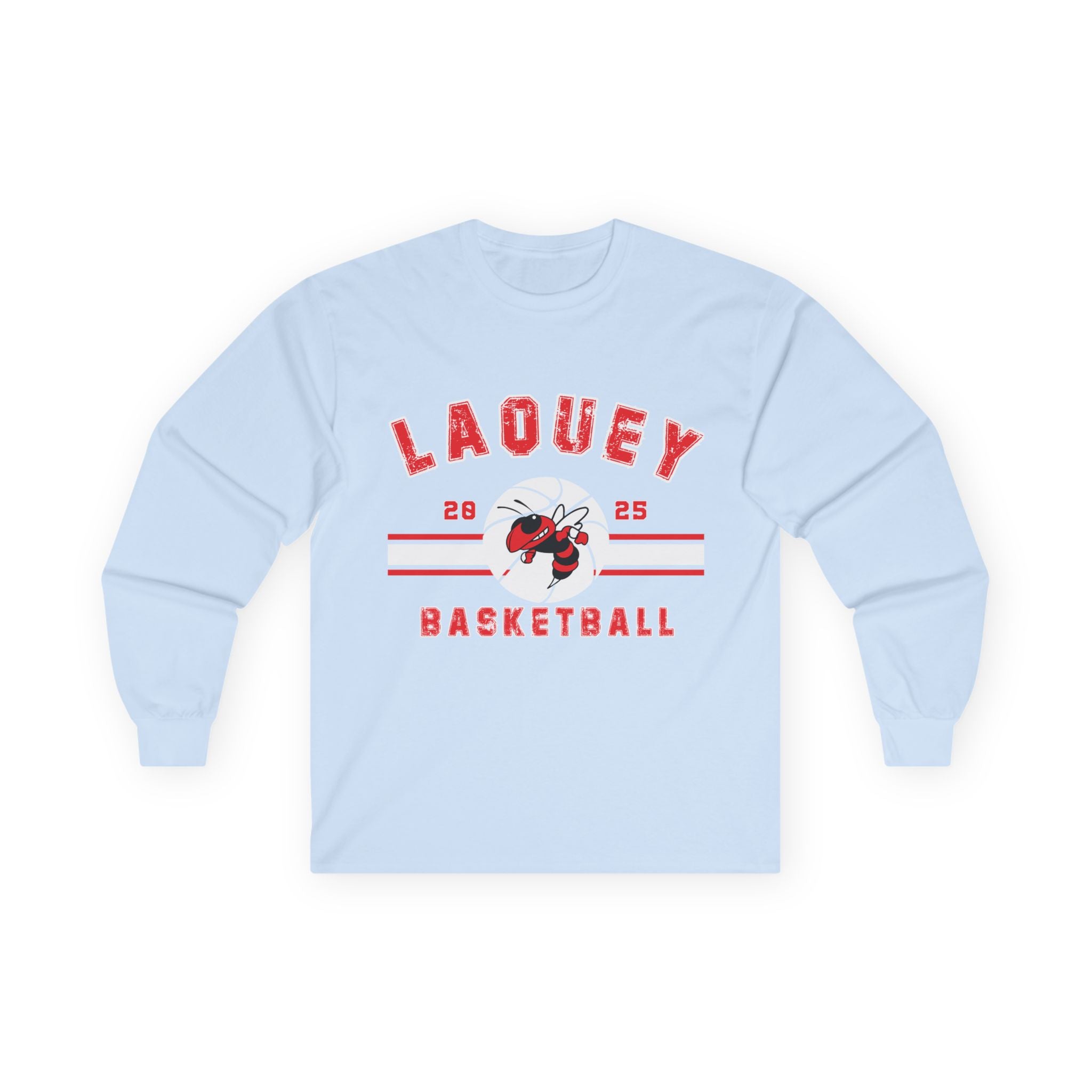 Laquey Basketball Long Sleeve Tee — Vintage Distressed Basketball Shirt