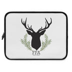 Deer Silhouette with Pine Wreath Laptop Sleeve | FFA Logo