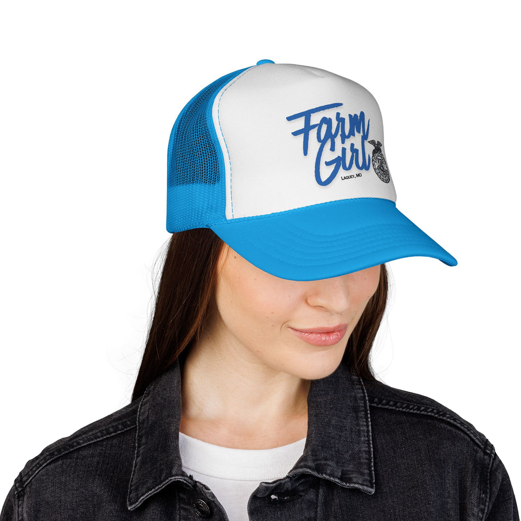 Farm Girl Trucker Cap — Retro FFA Logo Mesh Hat