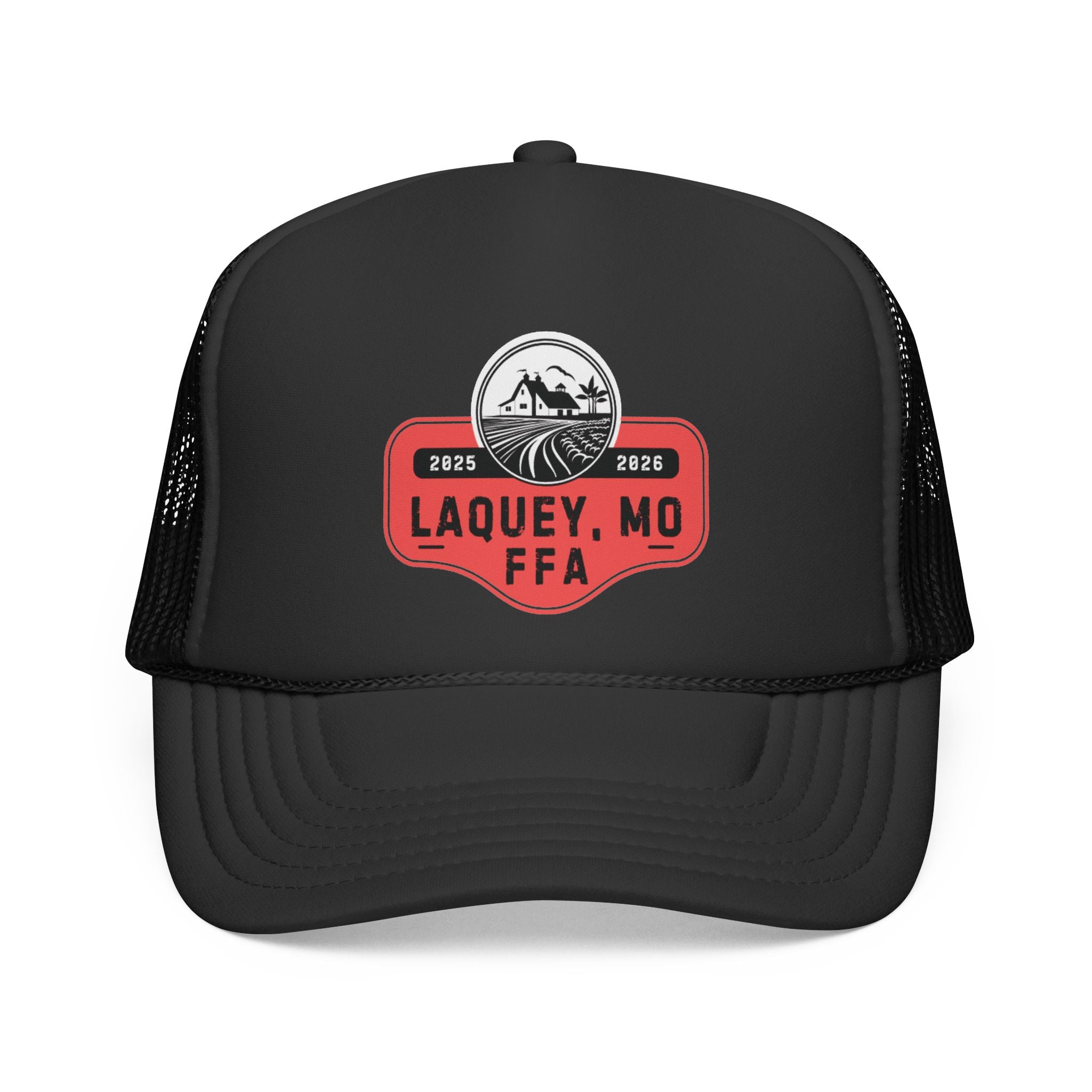 Laquey, MO FFA Vintage Trucker Cap - Farm Emblem Mesh Hat