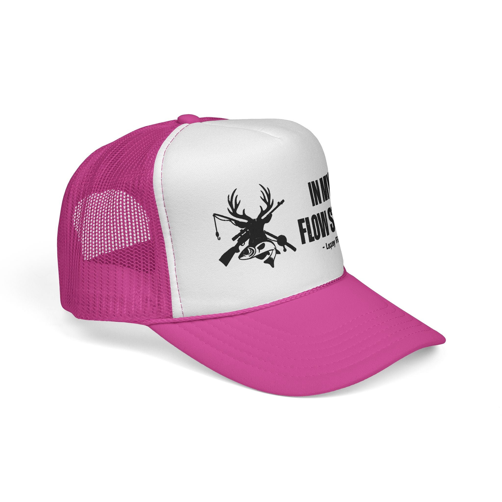 Trucker Cap — “In My Flow State” Hunting Deer Skull Mesh Hat