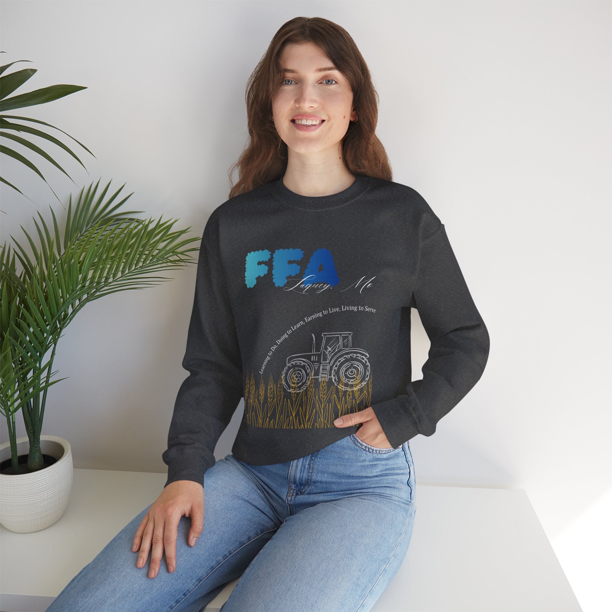 FFA Tractor Crewneck Sweatshirt – Farm Life Graphic Pullover