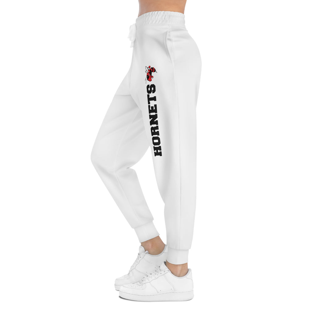 Athletic Joggers — Hornets Logo Side Print - White