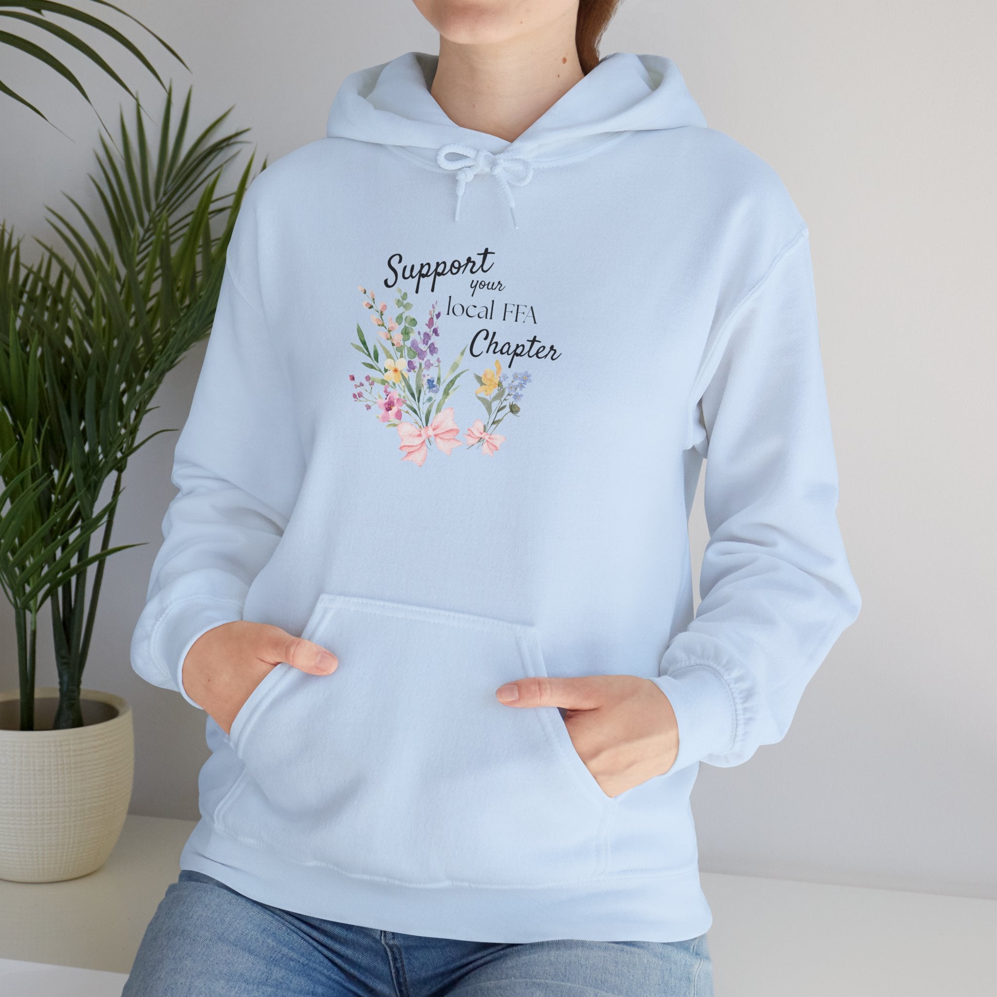 Support Local FFA Chapter Hoodie — Floral Inspirational Sweatshirt