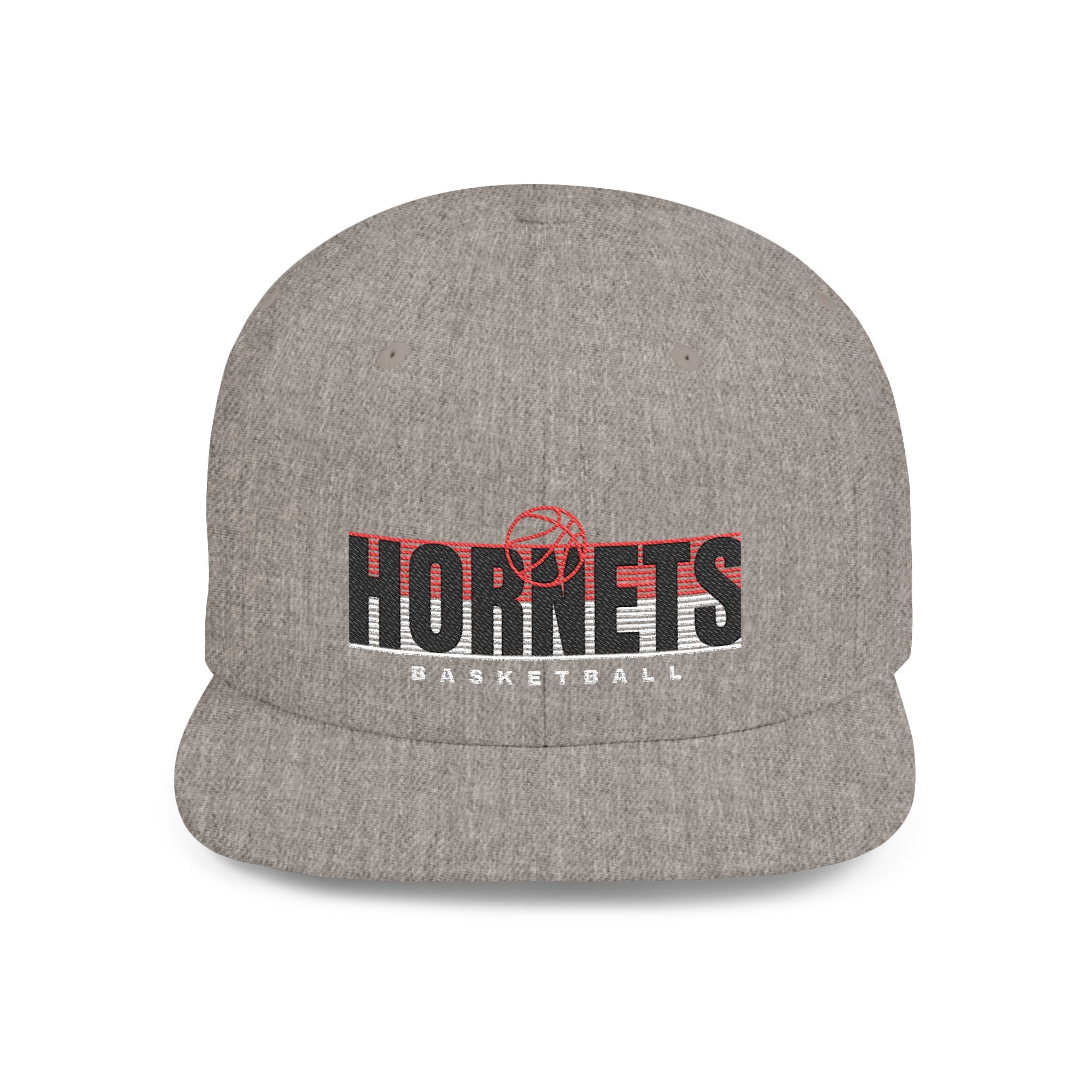 Hornets Basketball Flat Bill Snapback Hat — Retro Team Logo Cap