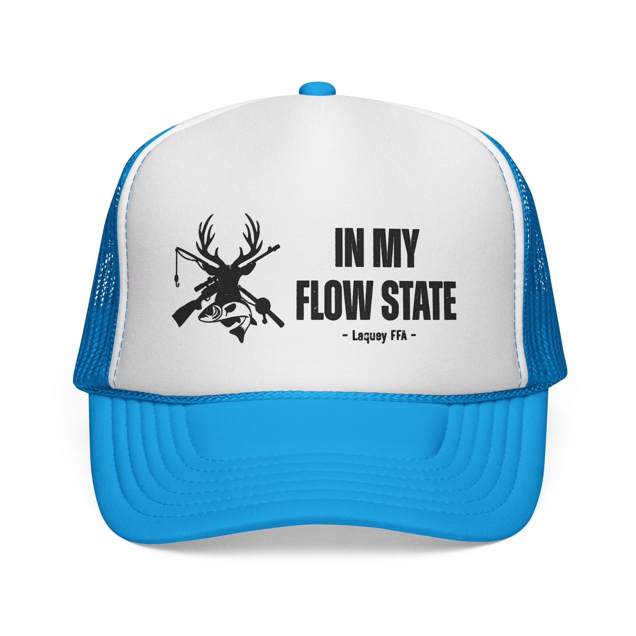 Trucker Cap — “In My Flow State” Hunting Deer Skull Mesh Hat