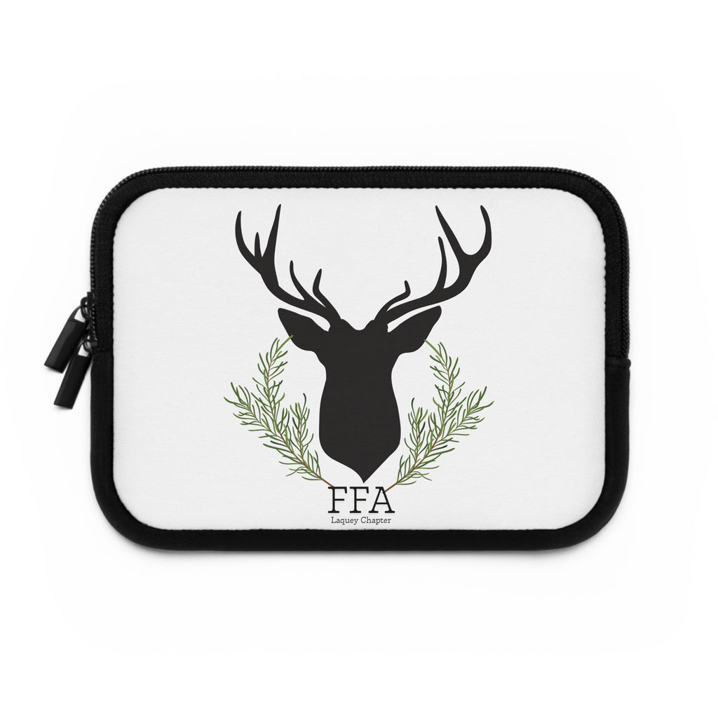 Deer Silhouette with Pine Wreath Laptop Sleeve | FFA Logo