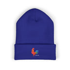 Rooster Embroidered Beanie - Classic Cuffed Knit Hat
