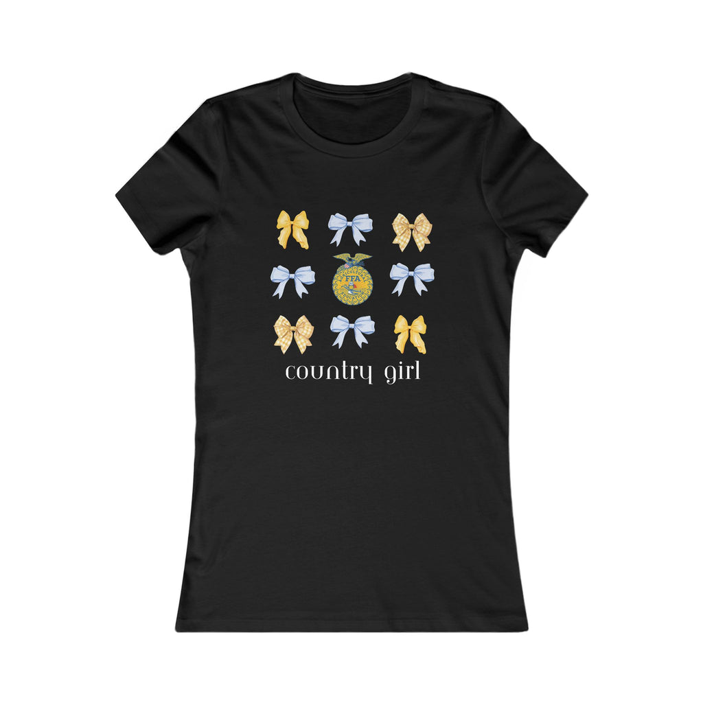 Country Girl Bow Graphic Tee — Women's Country T-Shirt