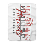 White Hornets Basketball Sherpa Blanket