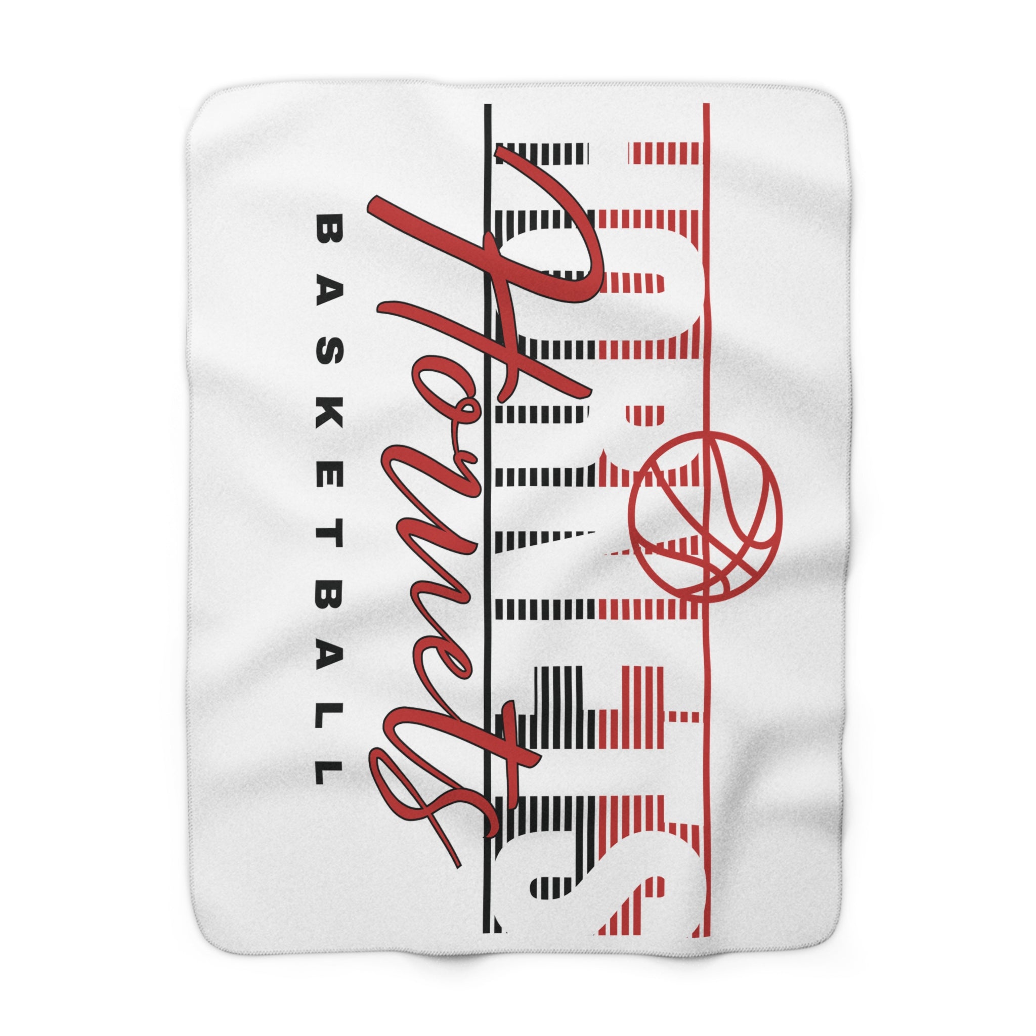 White Hornets Basketball Sherpa Blanket